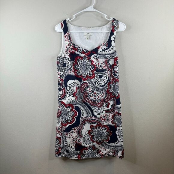 LOFT Dresses & Skirts - Loft Ann Taylor Womens Dress Size 4‎ Shift Lined Sleeveless Patriotic Work Wear